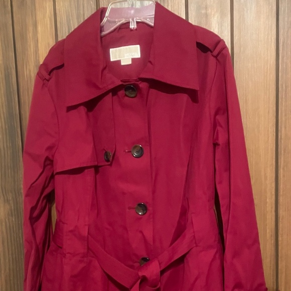 Michael Kors Red belted trench coat- XL - Picture 1 of 6